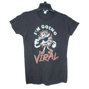 I'm Going Viral Graphic Medium Women Fitted Preshrunk Ring spun Cotton T Shirt